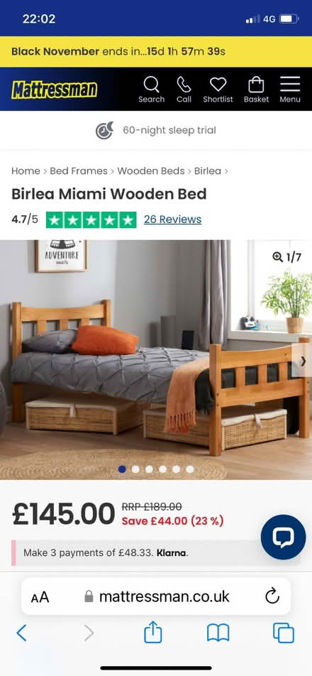Photo of free Single bed frame (Leominster HR6) #1