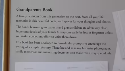 Photo of free Grandparents Book - new (Creigiau Rhiwledyn LL30) #2