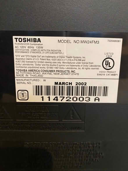 Photo of free Toshiba TV (Armonk,NY) #4