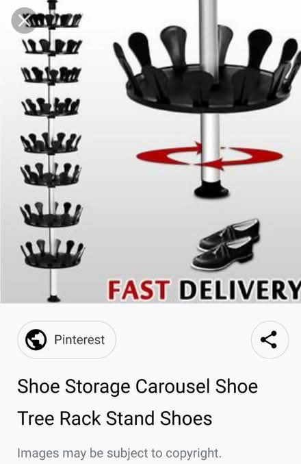 Photo of free Shoes rack standing shoes tree disc (Croydon) #3