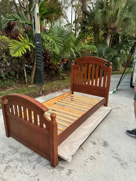Photo of free Twin bed frame plus trundle (Wellington) #1