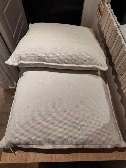 Photo of free Pair of white cushions (BS34 Charlton Hayes) #1