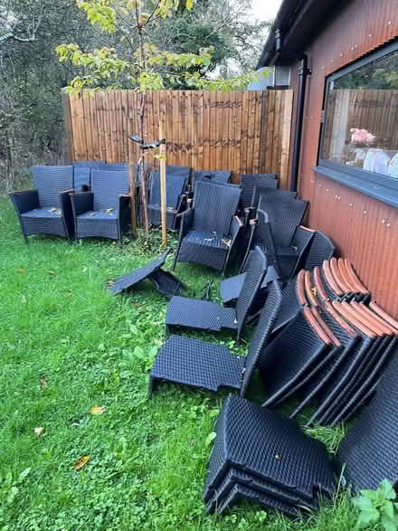 Photo of free Garden chairs in plastic rayan effect (Shipley RH13) #1