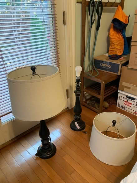 Photo of free 2 table lamps with shades (Davis square) #1