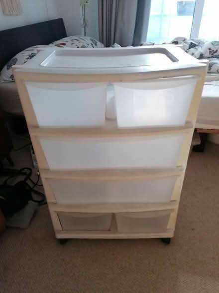 Photo of free White plastic drawers (Tottenham N17) #1