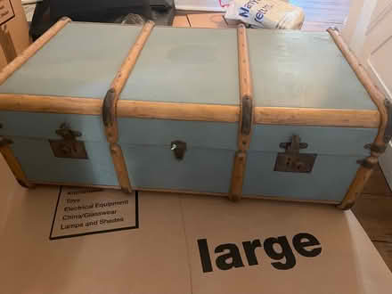 Photo of free Large turquoise storage chest (M21 Manchester) #1