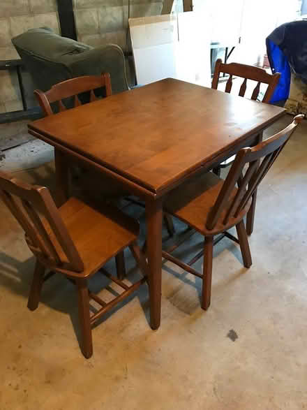 Photo of free Kitchen table, maple, 4 chairs (Chatham MA) #1