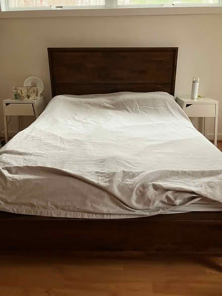 Photo of free Full bed frame + mattress (Ellis Hollow) #1
