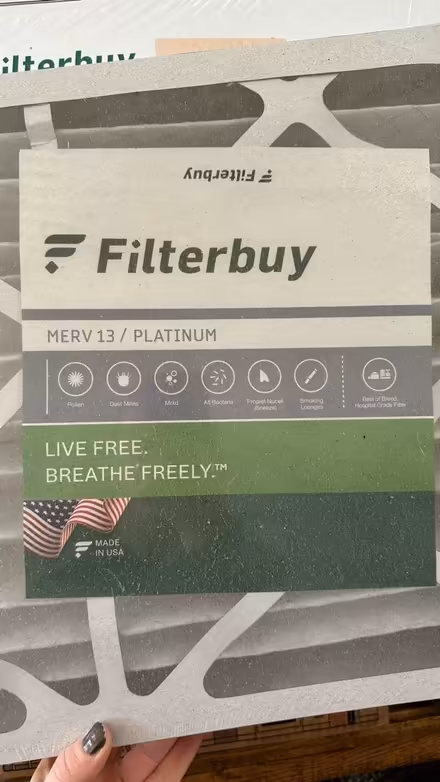 Photo of free 5 MERV13 filters 16*22*4 in (Shoreline Blvd-Middlefield Rd) #1
