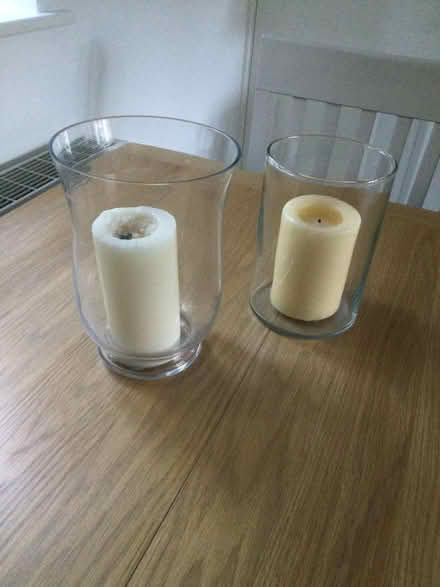 Photo of free Glass candle jars with candles (Deer Park OX28) #1