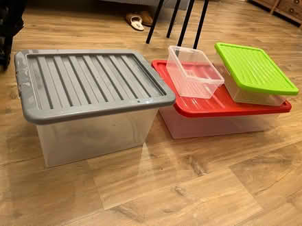 Photo of free Plastic storage boxes (Baldock) #1