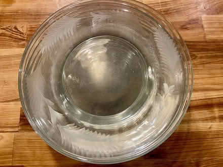 Photo of free Clear glass 8" plates x 9 (Collegeville) #1