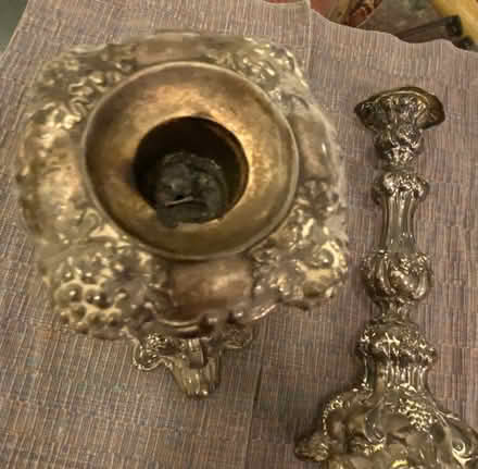 Photo of free Tall silver-plate candlesticks (Brightwood Park/Petworth DC) #3
