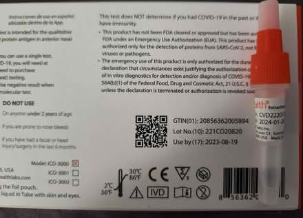Photo of free UNEXPIRED 6 Pack COVID Tests (Rhode Island Ave NE Metro) #2