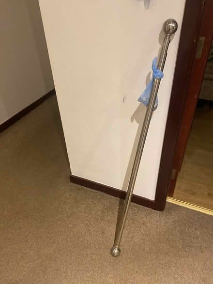 Photo of free Grey curtains and curtain pole (BT23 Comber) #2