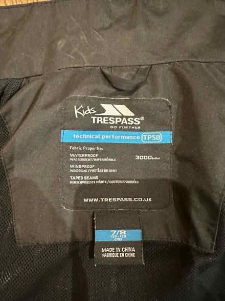Photo of free Waterproof Jacket age 7/8 (Harpenden) #1