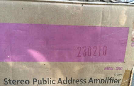 Photo of free Stereo Public Address Amp (Maxwell Park) #1
