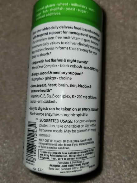Photo of free Menopause multivitamins (27513) #3
