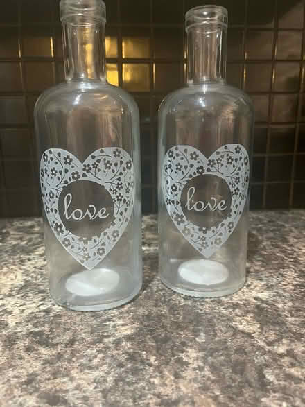 Photo of free 2 Decorative glass bottles (baguley M23) #1