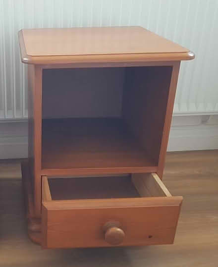Photo of free Pair of pine bedside tables (Allestree DE22) #1