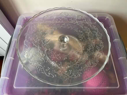 Photo of free Glass cake stand (Watford WD18 (Byewaters)) #2