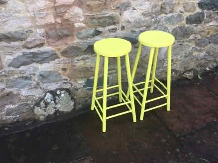 Photo of free 2 wooden bar stools (Motherby CA11) #1