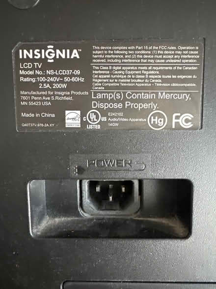 Photo of free 36” Insignia TV (nw gainesville) #3