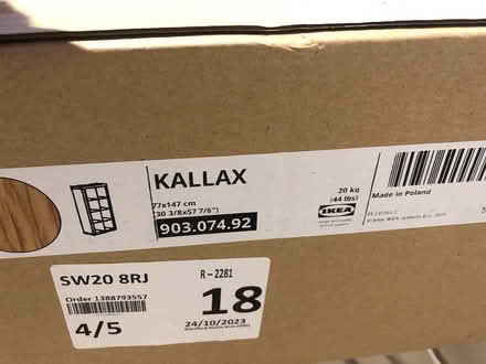 Photo of free Ikea Kallax shelves, new (Raynes park) #2