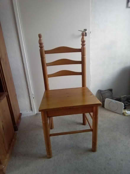 Photo of free Four wooden dining chairs (Edinburgh EH10 Buckstone) #1