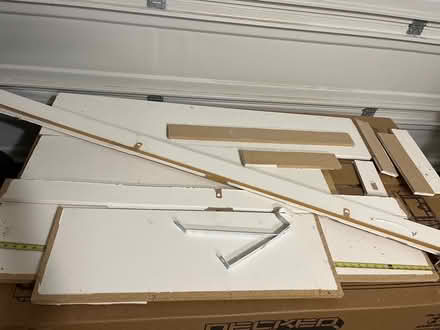 Photo of free Particleboard shelves, primed (Rohnert Park, CA) #1