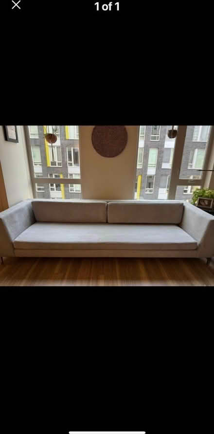 Photo of free 9 ft grey couch (Portland Oregon) #1