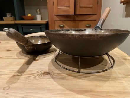 Photo of free Large & Small Woks with stand (Chorlton-cum-Hardy M21) #1