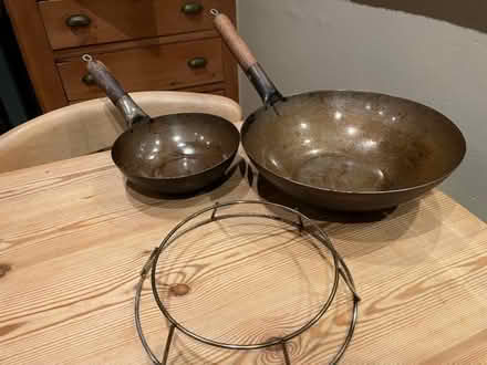 Photo of free Large & Small Woks with stand (Chorlton-cum-Hardy M21) #2