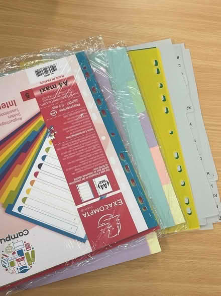 Photo of free Assorted file dividers (Temple Street OX4) #1