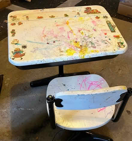 Photo of free Child's school desk (southeast Oakville) #1