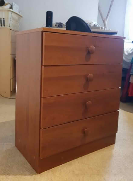 Photo of free Small chest of drawers in medium brown (Withington M20) #1