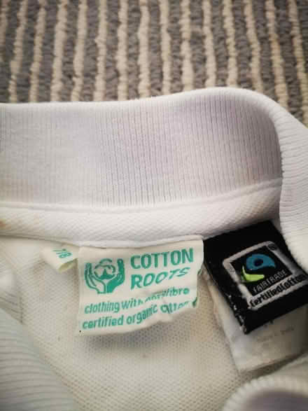 Photo of free Organic white polo shirt age 7-8 (Hounslow TW3) #3