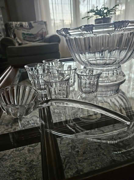 Photo of free Vintage Glass Punch Bowl Set (Norton) #2