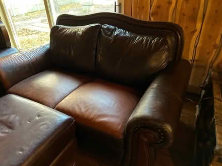 Photo of free Leather chair love seat ottoman (Clinton Twsp mi) #2