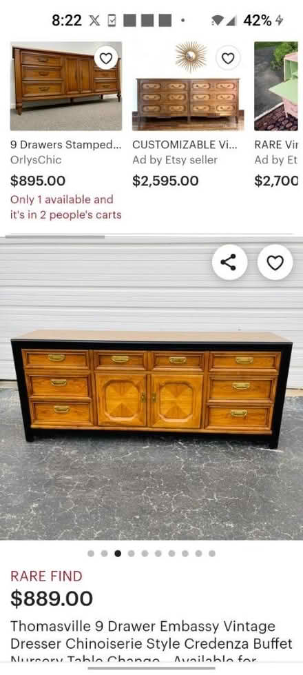 Photo of free Thomasville dresser (Norton MA) #2