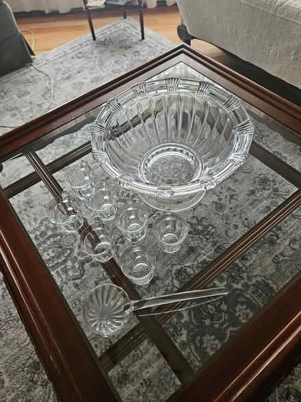 Photo of free Vintage Glass Punch Bowl Set (Norton) #1