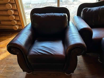 Photo of free Leather chair love seat ottoman (Clinton Twsp mi) #1