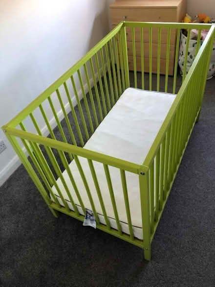 Photo of free Ikea cot with mattress (Royston SG8) #1