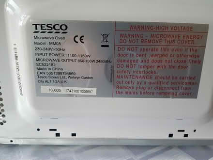 Photo of free Tesco Microwave Oven (SG5)