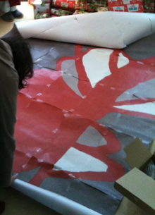 Photo of free 6x9 Red/gray rug (Fort Lee) #1