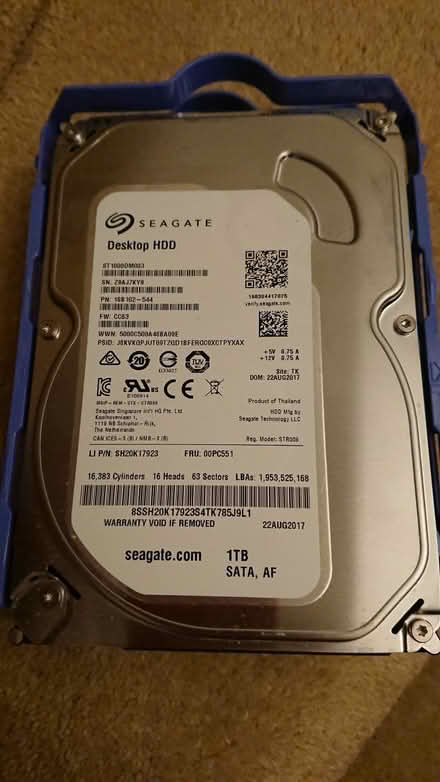 Photo of free Two 1TB SATA 3.5 inch desktop Hard Drives (Corstorphine EH12) #2