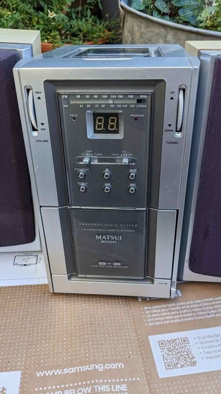 Photo of free Cd /Tuner compact size two speakers (Offham BN7) #1