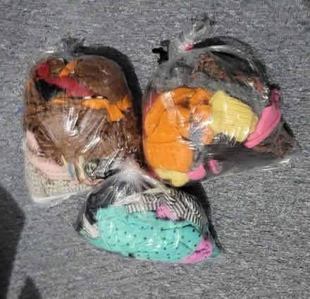 Photo of free 3 bags assorted fabric scraps (Morley LS27) #1