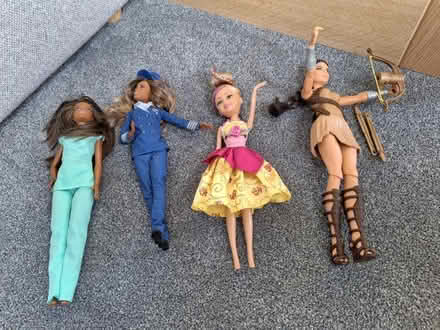 Photo of free Barbie type dolls, helicopter and scooter. (Woodley RG5) #3