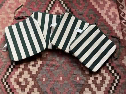 Photo of free Seat cushions/pads green stripes (Chipping Barnet EN5) #1